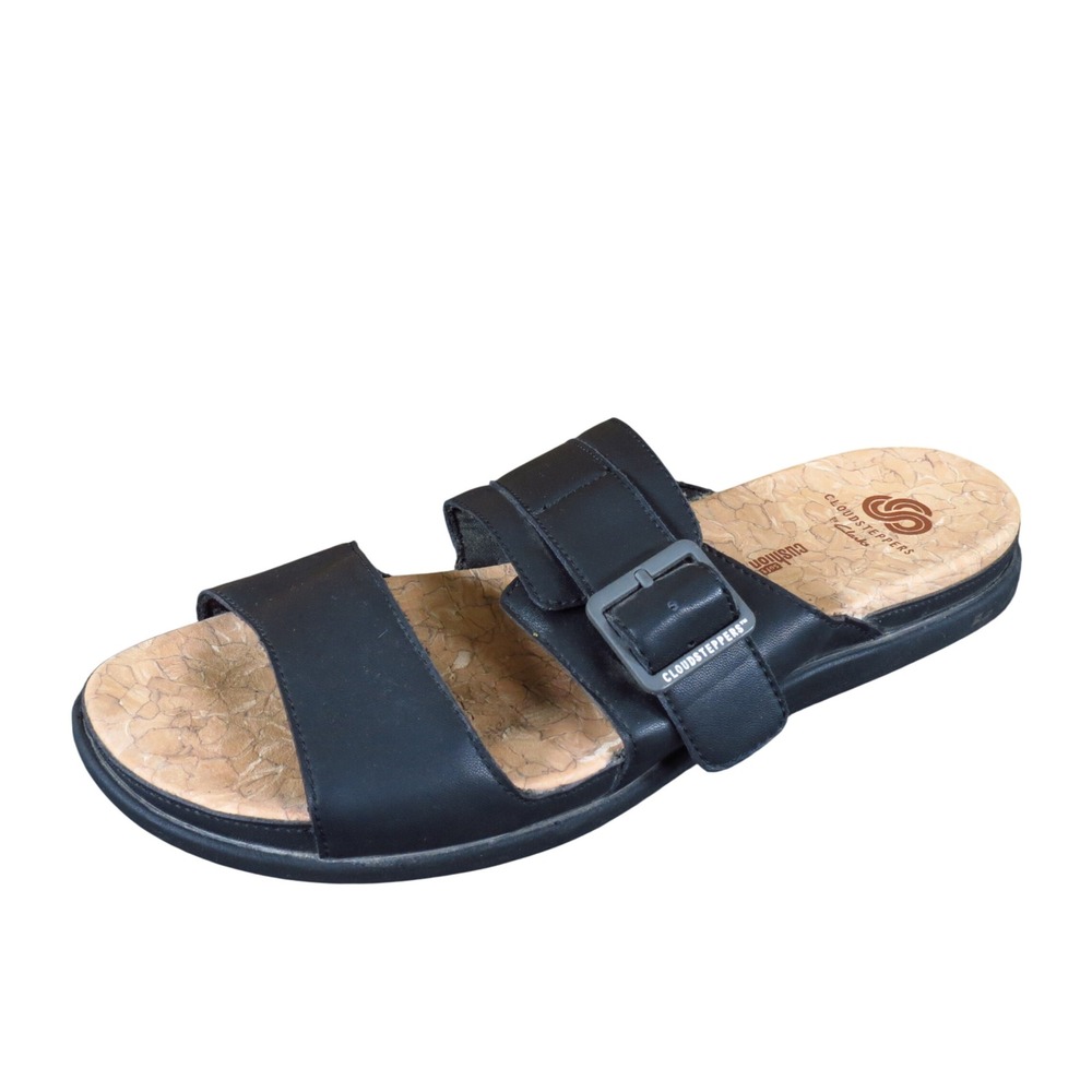 Cloudsteppers by Clarks Step June Tide Womens Slide Sandals Size 9 Walking Black